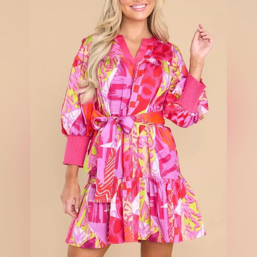 Alden Adair Charlotte Dress in Crazy Crush, NWT, Size S - Picture 1 of 8